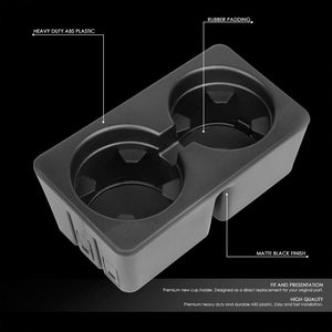 Black Floor Center Console Cup Holder For 07-14 Chevy Silverado 2500 HD/3500 HD-Consoles & Parts-BuildFastCar