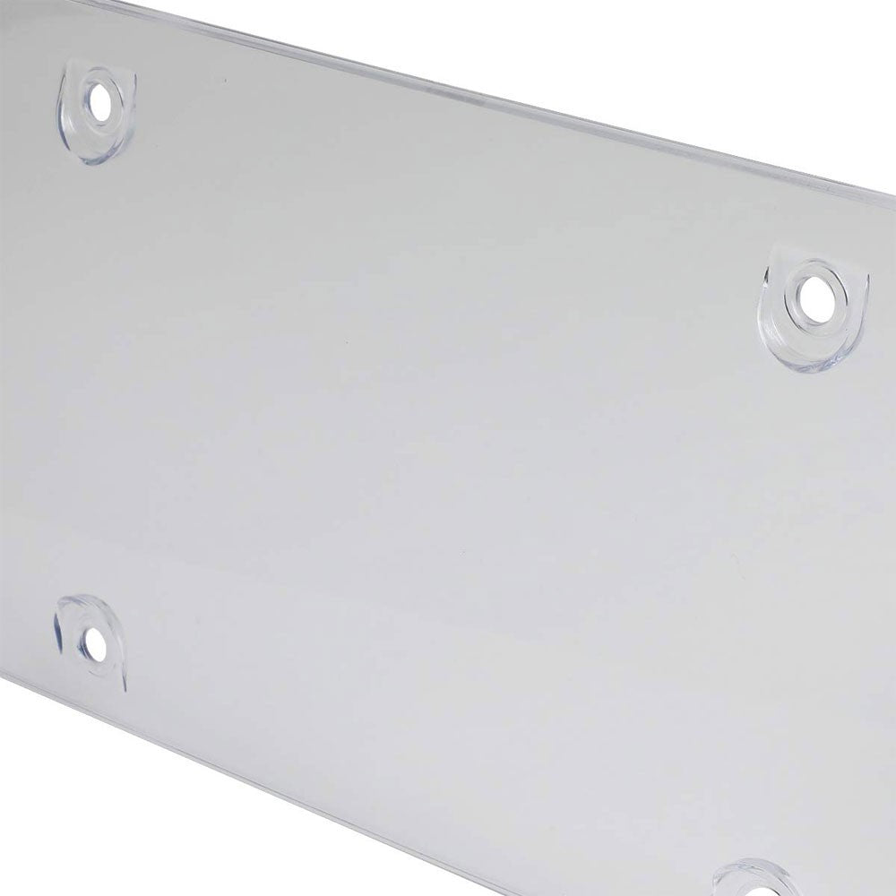2PCS Universal  Fit Bubble Style Transparent Clear U.S Standard License Plate