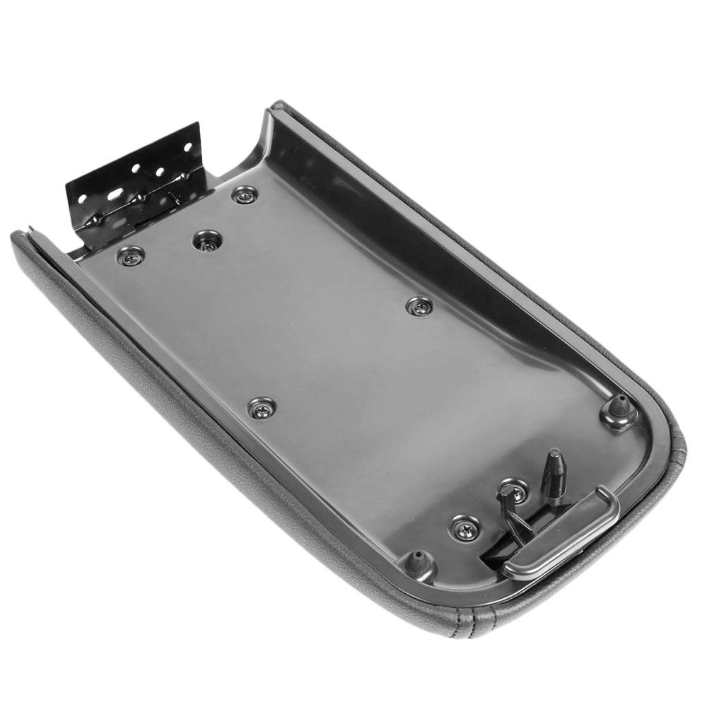 Black Leather OE Factory Center Console Tray Lid For 02-09 Chevrolet Trailblazer-Consoles & Parts-BuildFastCar