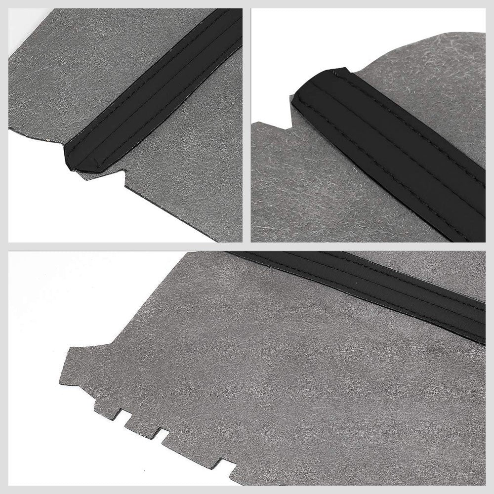 Black Leather Door Card Door Armrest Cover For 09-15 Honda Pilot 3.5L V6 SOHC-Consoles & Parts-BuildFastCar