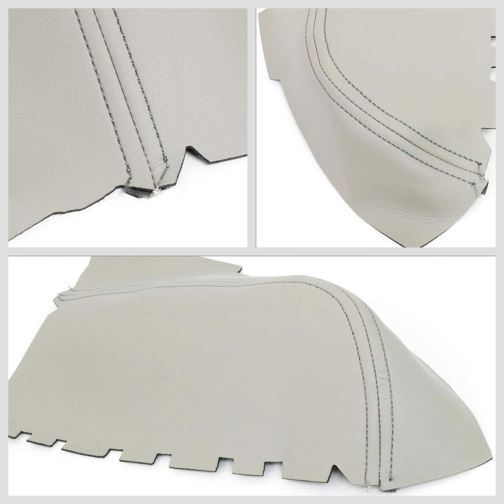 Grey Leather Door Card Door Armrest Cover For 09-15 Honda Pilot 3.5L V6 SOHC-Consoles & Parts-BuildFastCar