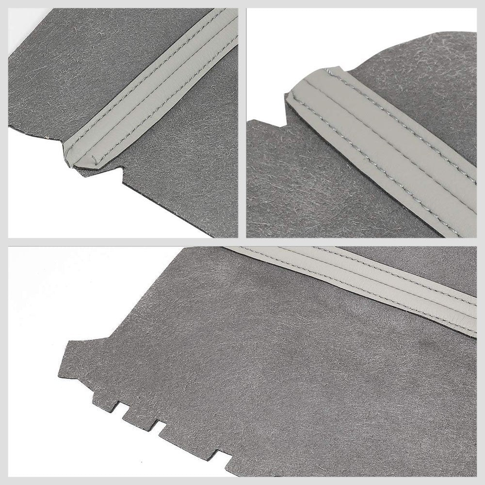 Grey Leather Door Card Door Armrest Cover For 09-15 Honda Pilot 3.5L V6 SOHC-Consoles & Parts-BuildFastCar