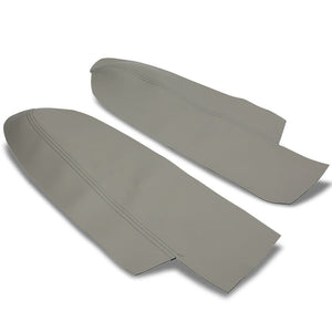 grey microfiber leather door card door armrest cover for 07-12 honda cr-v 2.4l