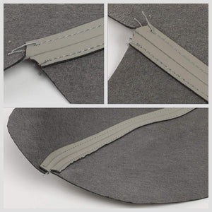 Grey Microfiber Leather Door Card Door Armrest Cover For 07-12 Honda CR-V 2.4L-Consoles & Parts-BuildFastCar