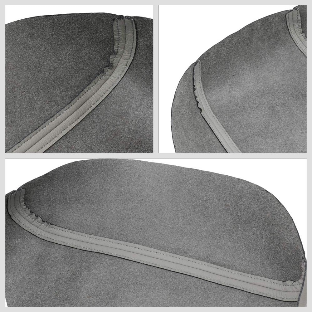 Grey Microfiber Leather Center Console Armrest Cover For 08-13 Toyota Highlander-Consoles & Parts-BuildFastCar