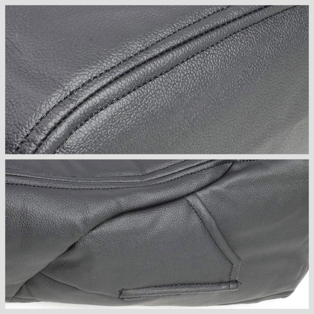 Black Leather Center Console Armrest Cover For 07-14 Silverado 1500/2500/2500 HD-Consoles & Parts-BuildFastCar