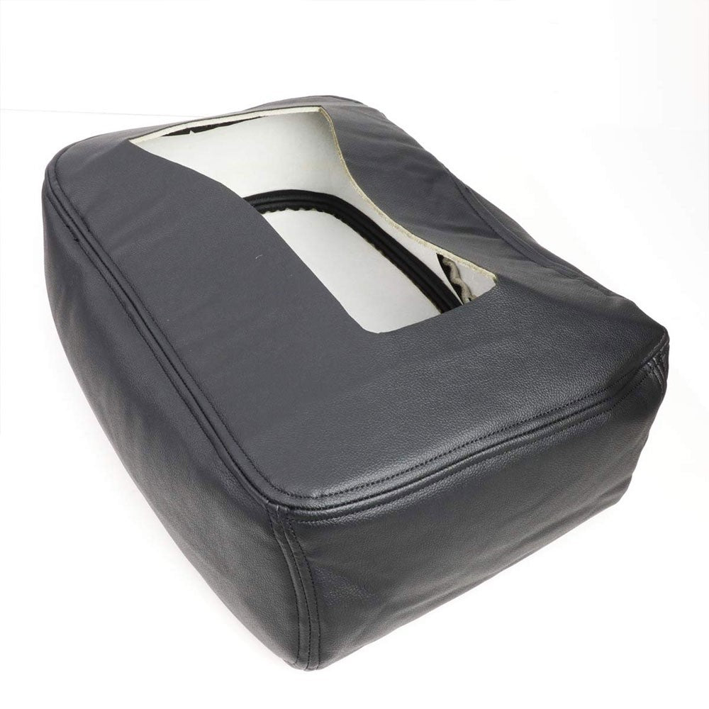 Black Leather Center Console Armrest Cover For 07-14 Silverado 1500/2500/2500 HD-Consoles & Parts-BuildFastCar