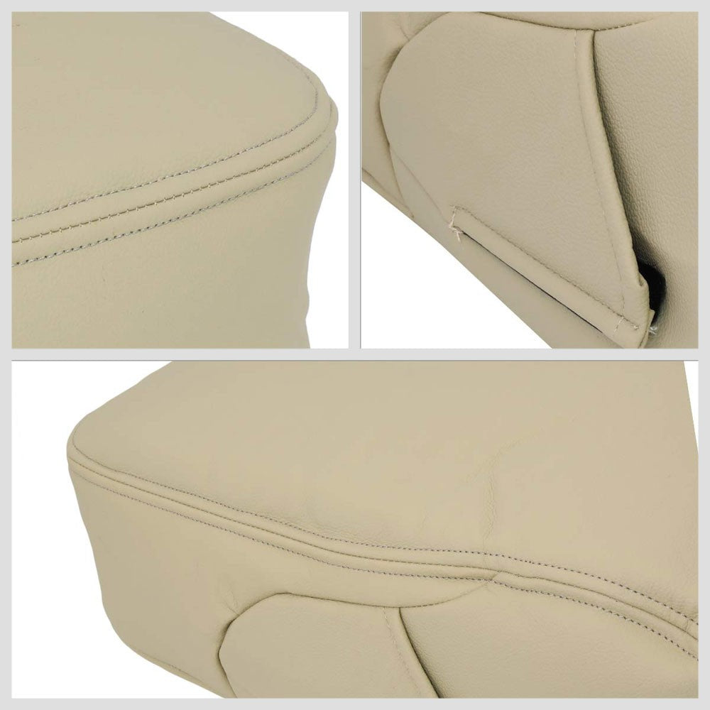 Beige Leather Center Console Armrest Cover For 07-14 Silverado 1500/2500/2500 HD-Consoles & Parts-BuildFastCar