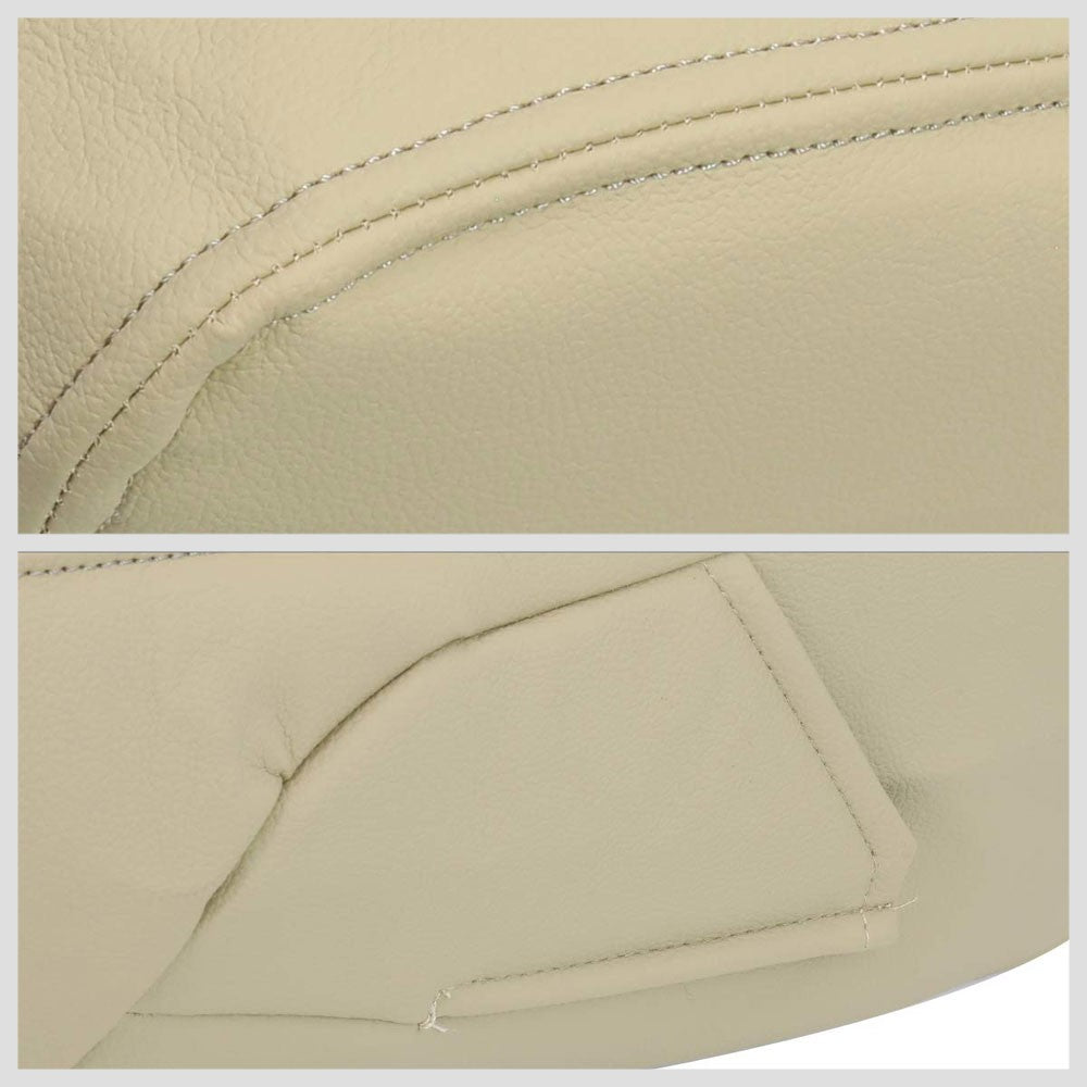 Beige Leather Center Console Armrest Cover For 07-14 Silverado 1500/2500/2500 HD-Consoles & Parts-BuildFastCar