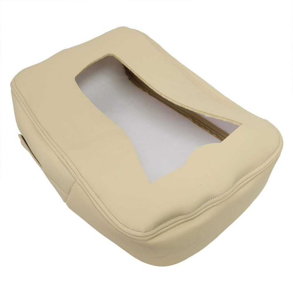 Beige Leather Center Console Armrest Cover For 07-14 Silverado 1500/2500/2500 HD-Consoles & Parts-BuildFastCar