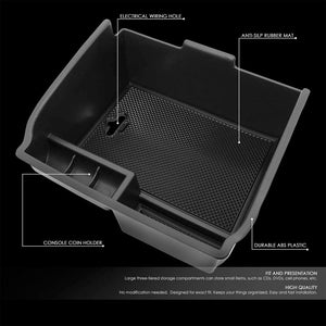 Black Plastic/Silicone OE Center Console Organizer For 16-19 Toyota Fortuner SW4-Consoles & Parts-BuildFastCar