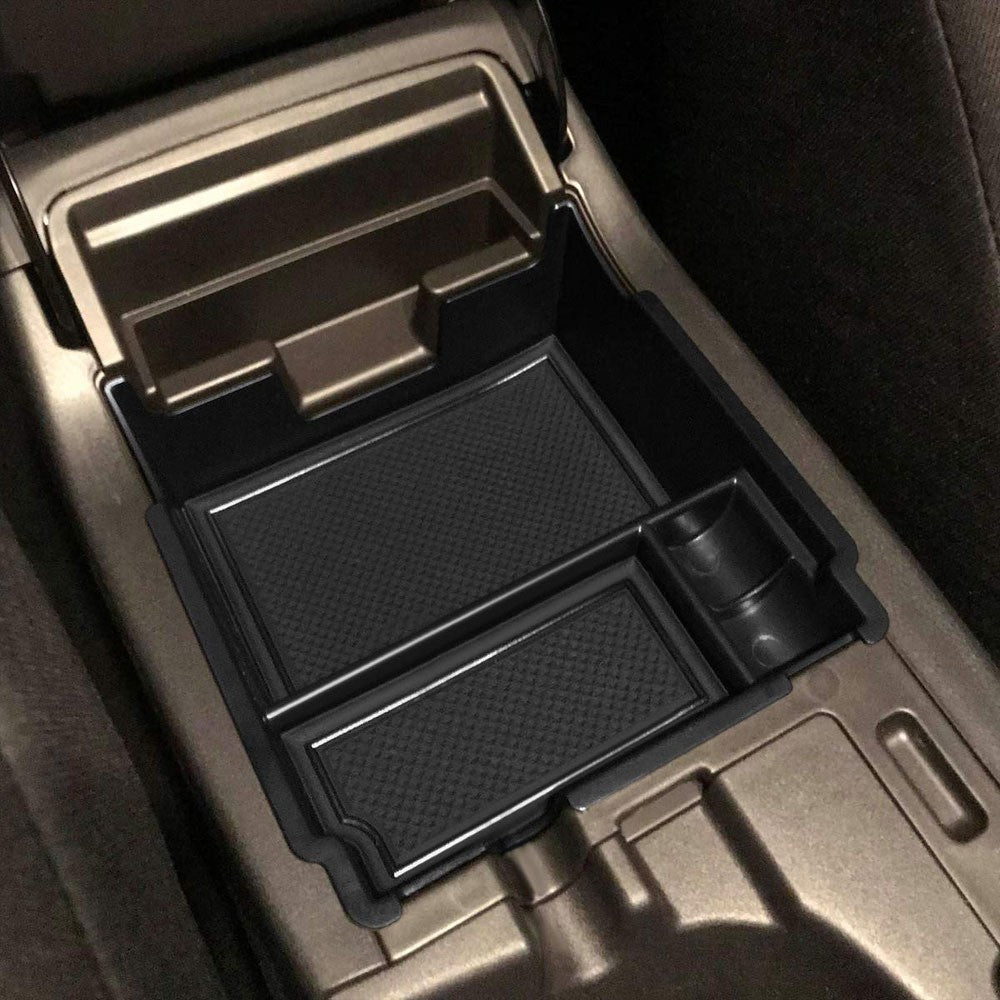 Black Plastic/Silicone OE Center Console Organizer For 18-19 Subaru Impreza H4-Consoles & Parts-BuildFastCar