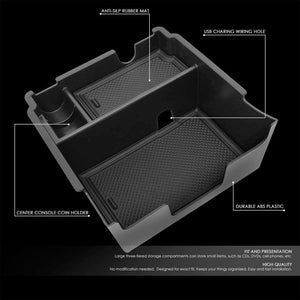 Black Plastic/Silicone OE Center Console Organizer For 18-19 Subaru Impreza H4-Consoles & Parts-BuildFastCar