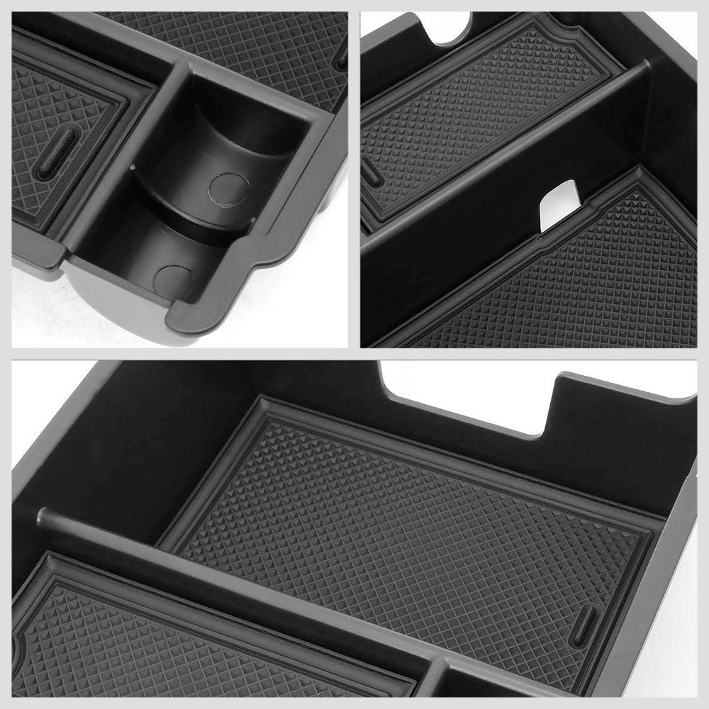 Black Plastic/Silicone OE Center Console Organizer For 18-19 Subaru Impreza H4-Consoles & Parts-BuildFastCar