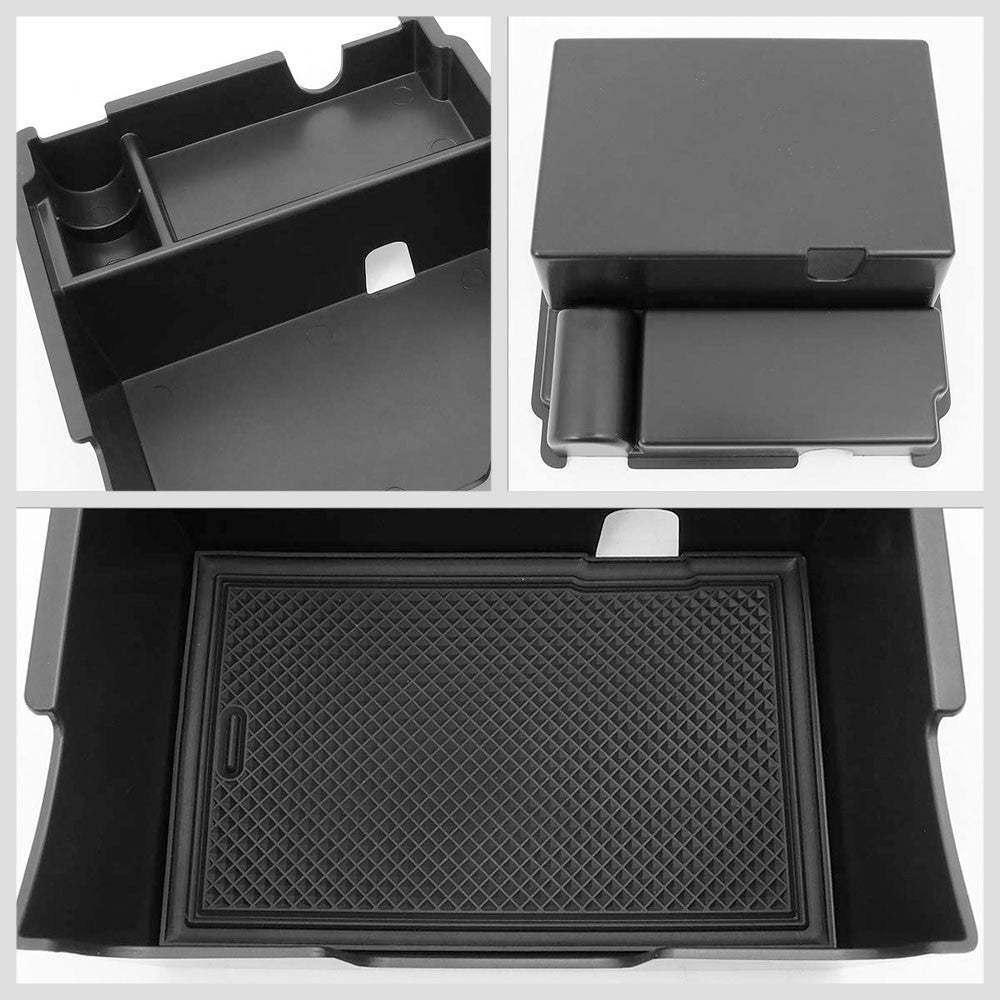 Black Plastic/Silicone OE Center Console Organizer For 18-19 Subaru Impreza H4-Consoles & Parts-BuildFastCar