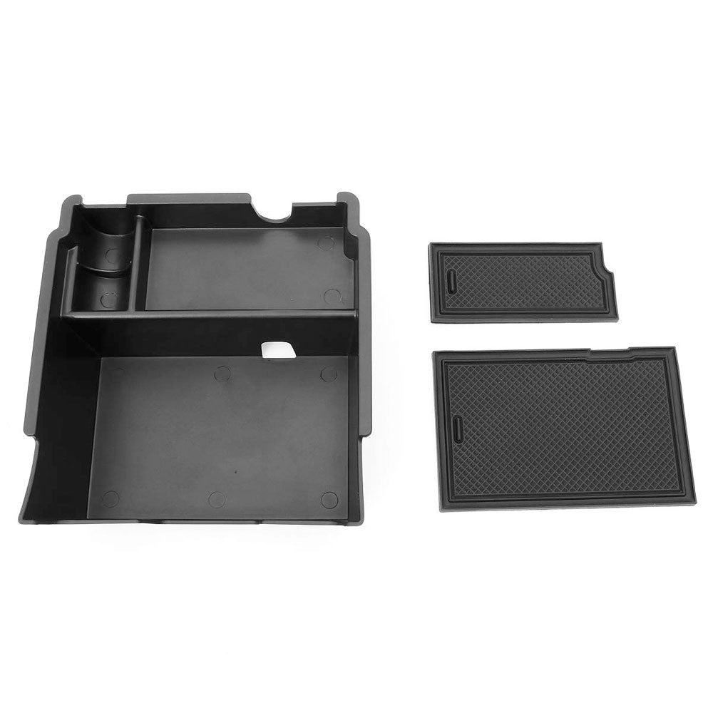 Black Plastic/Silicone OE Center Console Organizer For 18-19 Subaru Impreza H4-Consoles & Parts-BuildFastCar