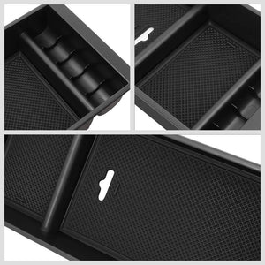Black ABS Plastic/Silicone OE Center Console Organizer For 15-19 Ford F-150-Consoles & Parts-BuildFastCar