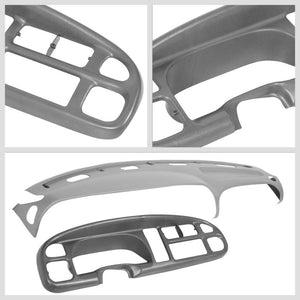 Grey ABS Plastic Overlay Dashboard Cover For 98-01 Ram 1500/98-02 Ram 2500/3500-Consoles & Parts-BuildFastCar