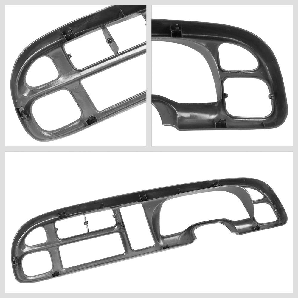 Grey ABS Plastic Overlay Dashboard Cover For 98-01 Ram 1500/98-02 Ram 2500/3500-Consoles & Parts-BuildFastCar
