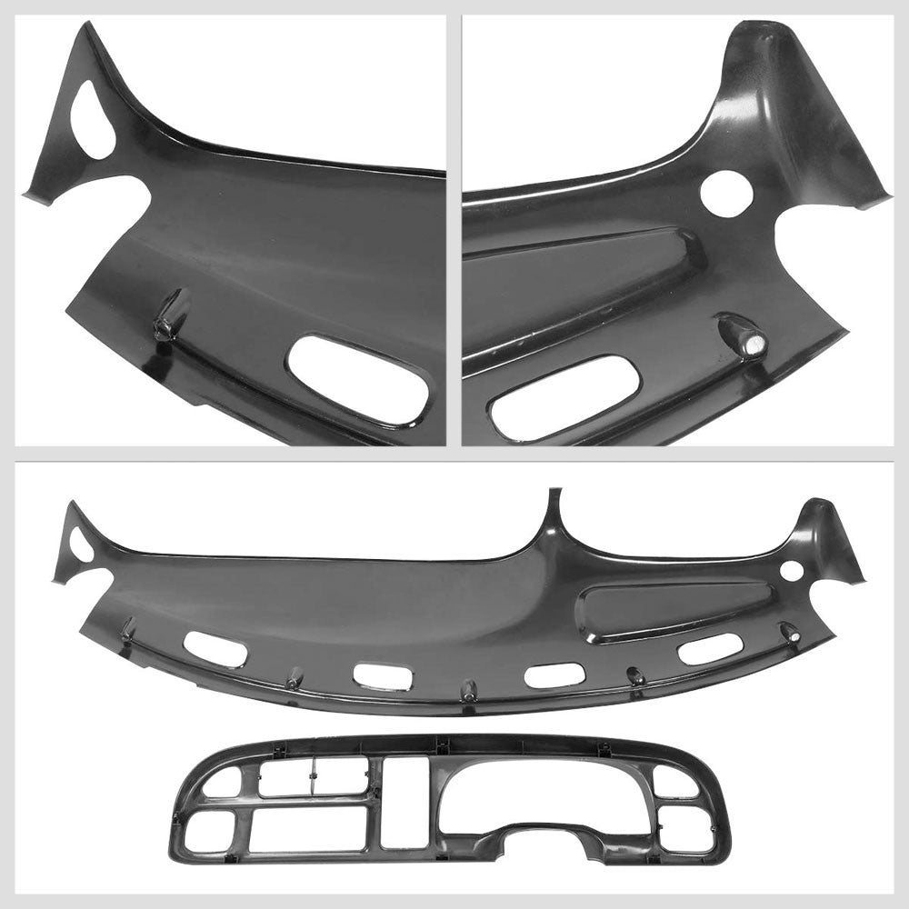 Grey ABS Plastic Overlay Dashboard Cover For 98-01 Ram 1500/98-02 Ram 2500/3500-Consoles & Parts-BuildFastCar