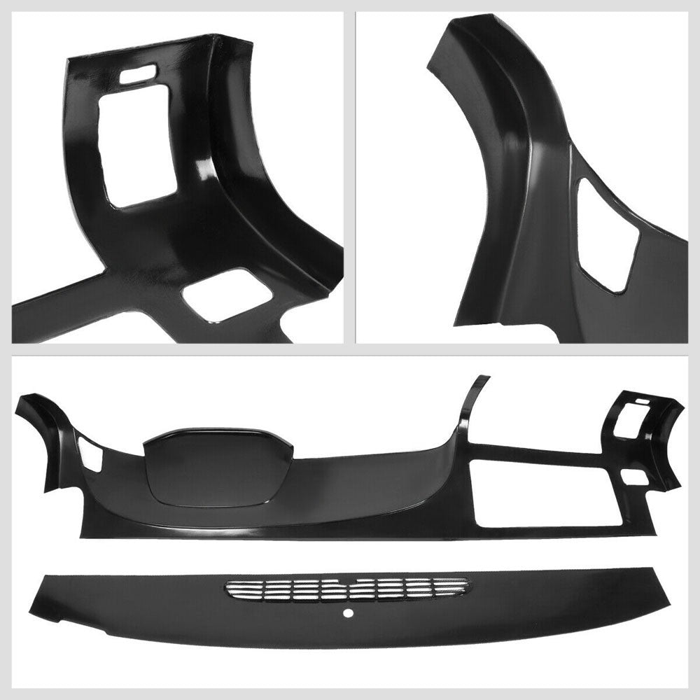 Dash Cap Bezel Overlay ABS Black Rear Vent Dashboard Cover For 02-05 Dodge Ram