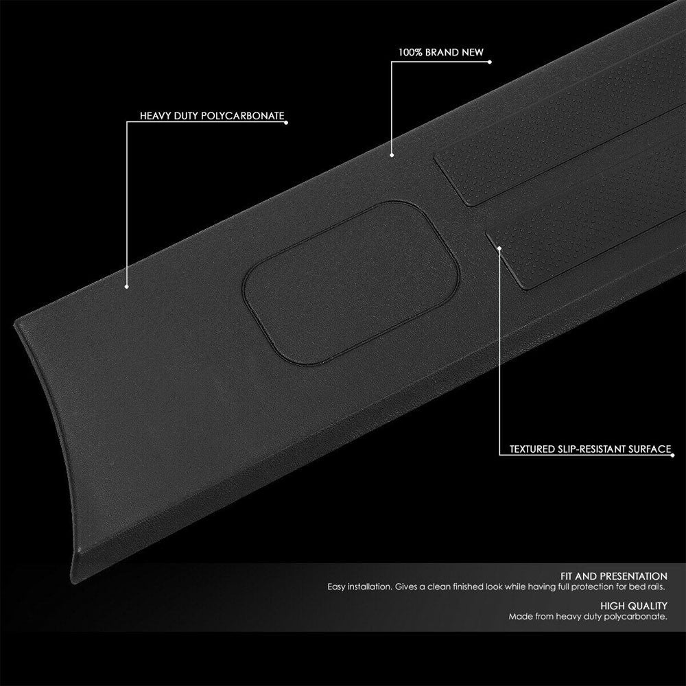 Black Truck Side Cap Rail & Tailgate Protector Cover For 14-20 Tundra w/5.5' Bed
