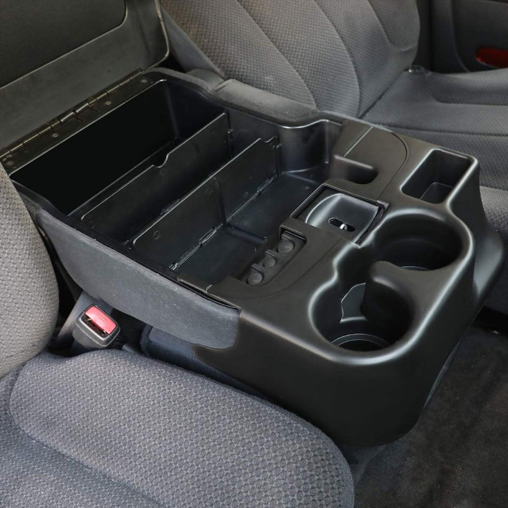Black 40/20/40 Seat Console Insert Cup Holder For 03-10 Dodge Ram 1500/2500/3500-Consoles & Parts-BuildFastCar