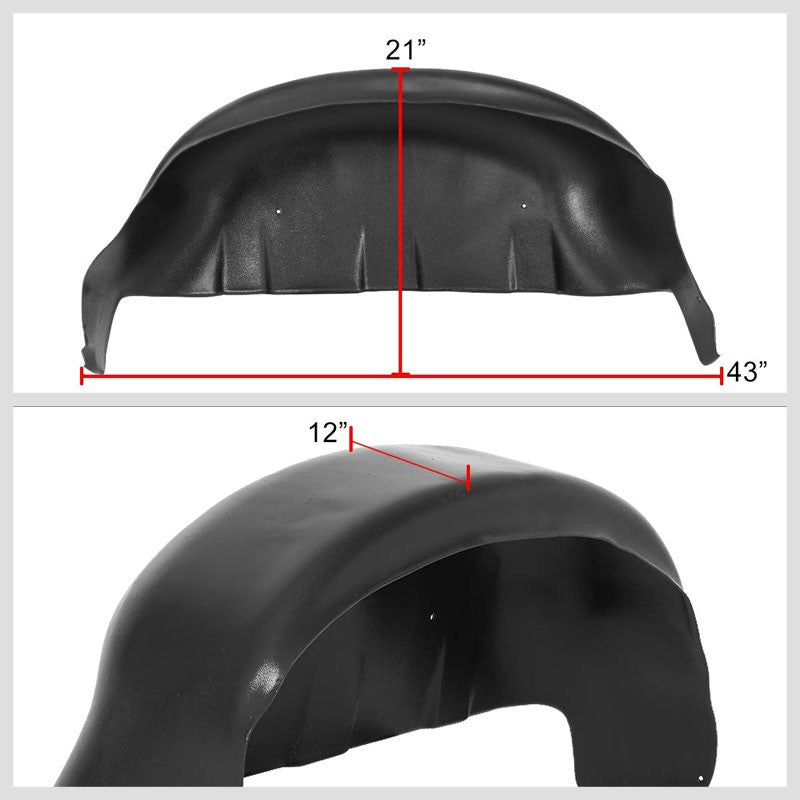 2PCS Rear  Fender Liner Wheel Well Guard Covers Mud Flap For 17-21 Ford F250 SD