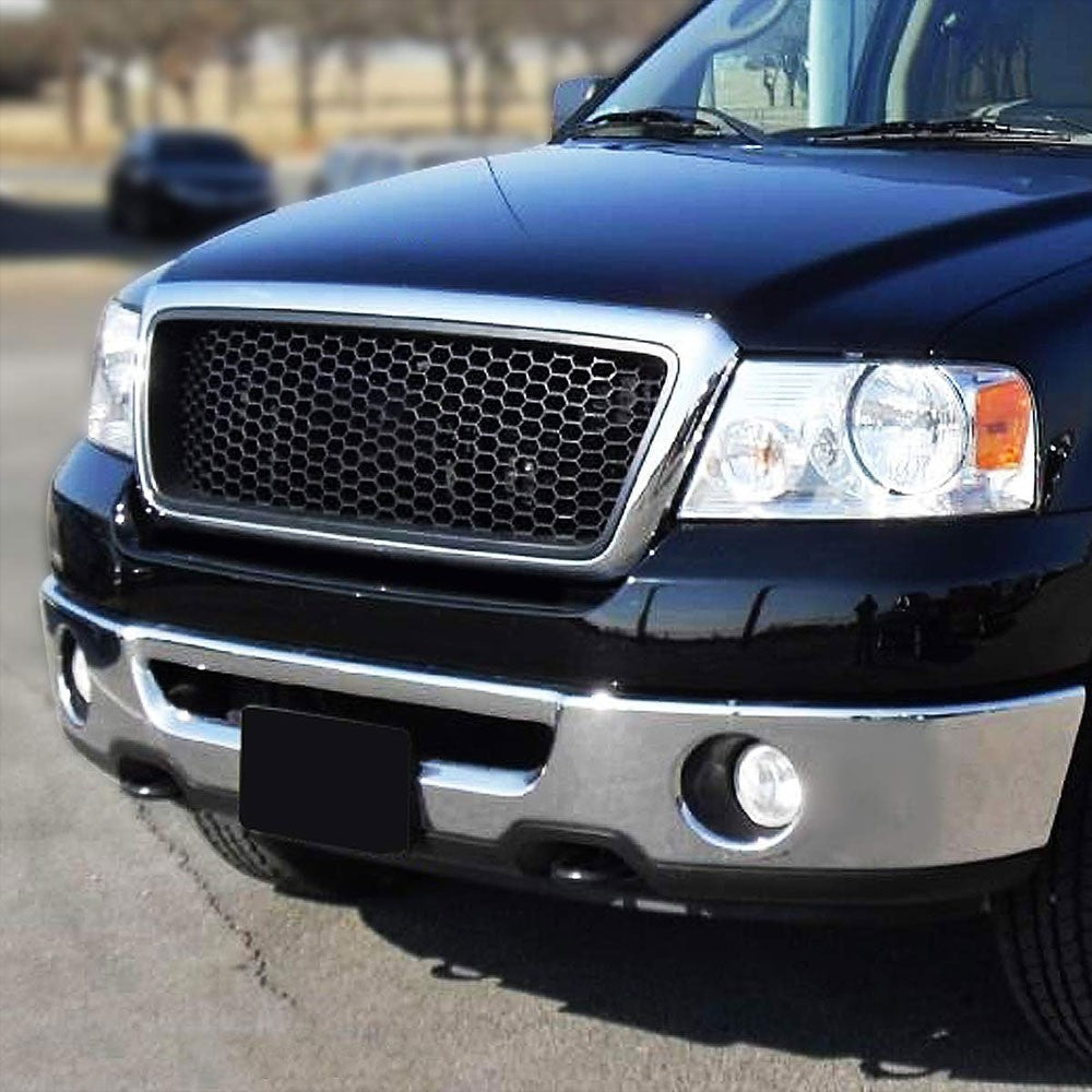 Chrome Steel OE w/Foglight Cutouts Front Bumper For 06-08 F-150/07-08 Mark LT-Body Hardware/Replacement-BuildFastCar