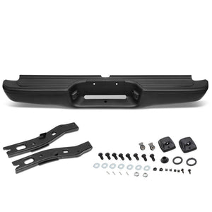 Black ABS Plastic/Steel OE Rear Bumper For 95-04 Toyota Tacoma 2.4L/2.7L/3.4L-Body Hardware/Replacement-BuildFastCar