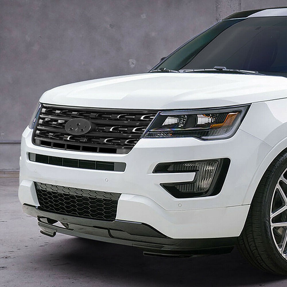 OE Style ABS Plastic Glossy Black Front Front Grille For 16-17 Ford Explorer