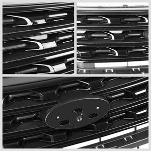 OE Style ABS Plastic Glossy Black Front Front Grille For 16-17 Ford Explorer