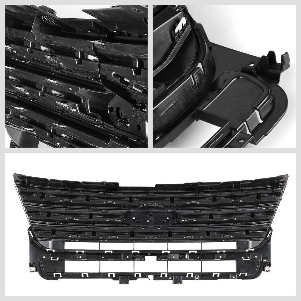 OE Style ABS Plastic Glossy Black Front Front Grille For 16-17 Ford Explorer