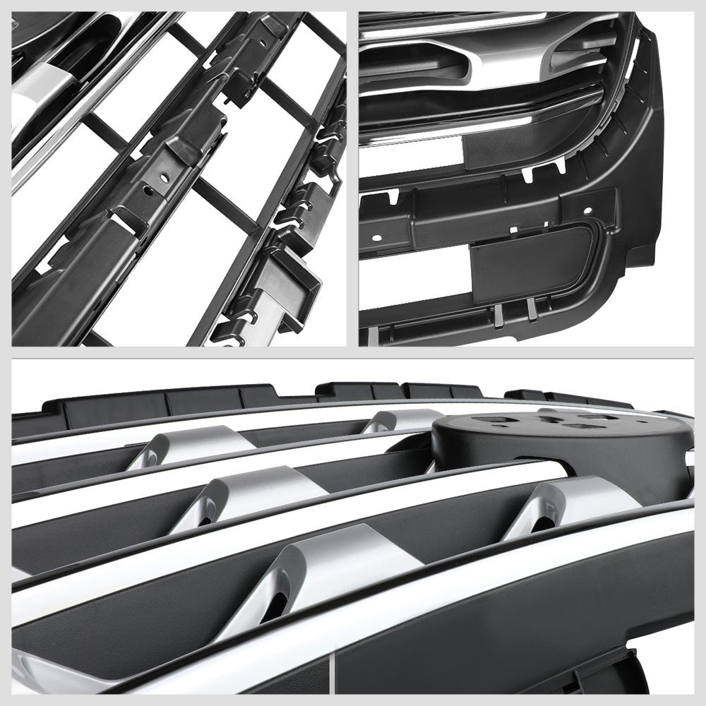 OE Style ABS Plastic Black/Gray Trim Front Front Grille For 16-17 Ford Explorer