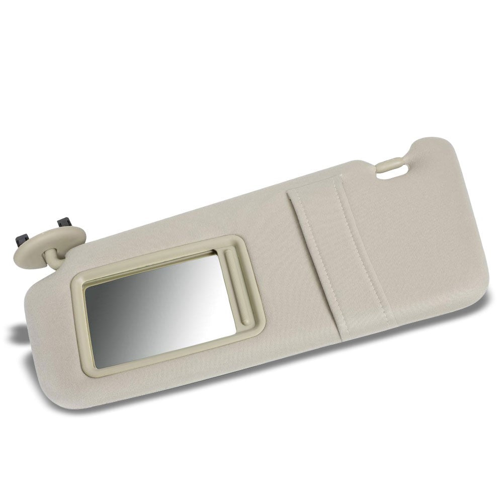 beige vinyl/glass oe factory driver sun visor for 07-11 toyota camry 2.5l/3.5l