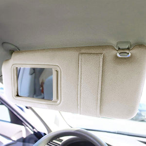 Beige Vinyl/Glass OE Factory Driver Sun Visor For 07-11 Toyota Camry 2.5L/3.5L-Consoles & Parts-BuildFastCar