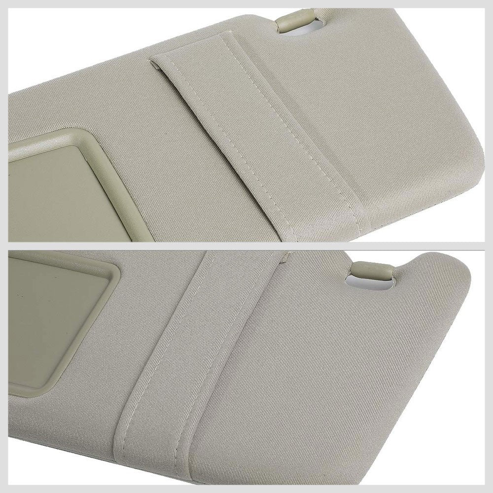 Beige Vinyl/Glass OE Factory Driver Sun Visor For 07-11 Toyota Camry 2.5L/3.5L-Consoles & Parts-BuildFastCar