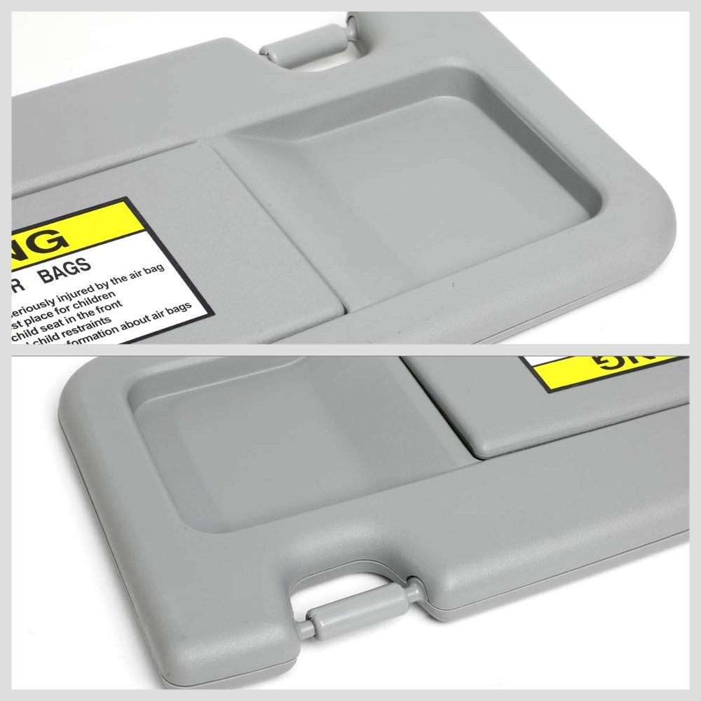 Grey Vinyl OE Factory Driver Sun Visor For 2006-2011 Honda Civic 1.3L/1.8L/2.0L-Consoles & Parts-BuildFastCar