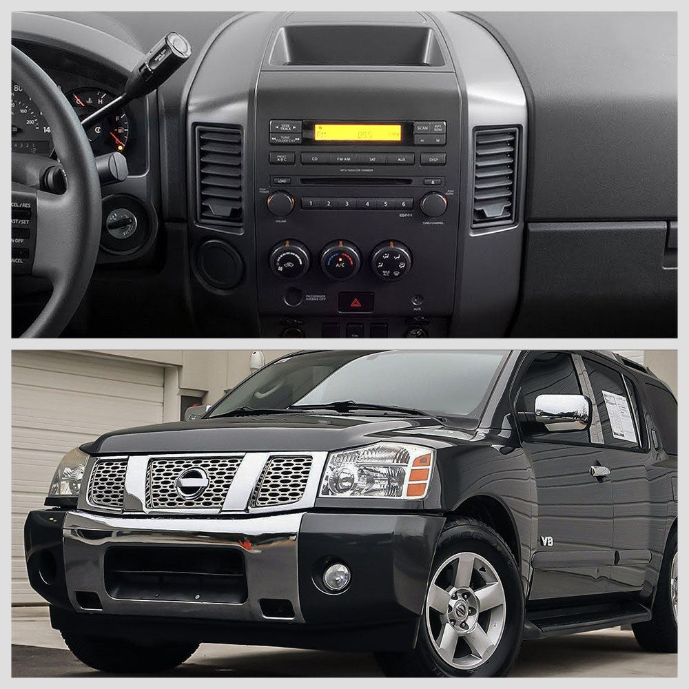 Grey OE Style Center Console Dash Radio Bezel AC Vent For 04-06 Titan No Speaker