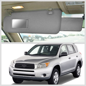 Left Side Driver Grey Sun Visor w/Vanity Light For 06-12 Toyota RAV4
