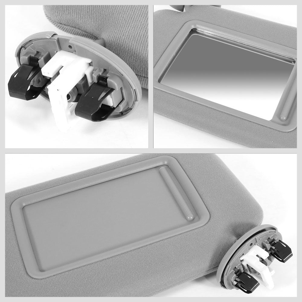 OE Style Left (Driver Side) Grey Sun Visor w/Vanity Light For 07-11 Toyota Camry