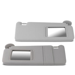 OE Style Driver & Passenger Grey Sun Visor w/Vanity Light For 09-16 Toyota Venza