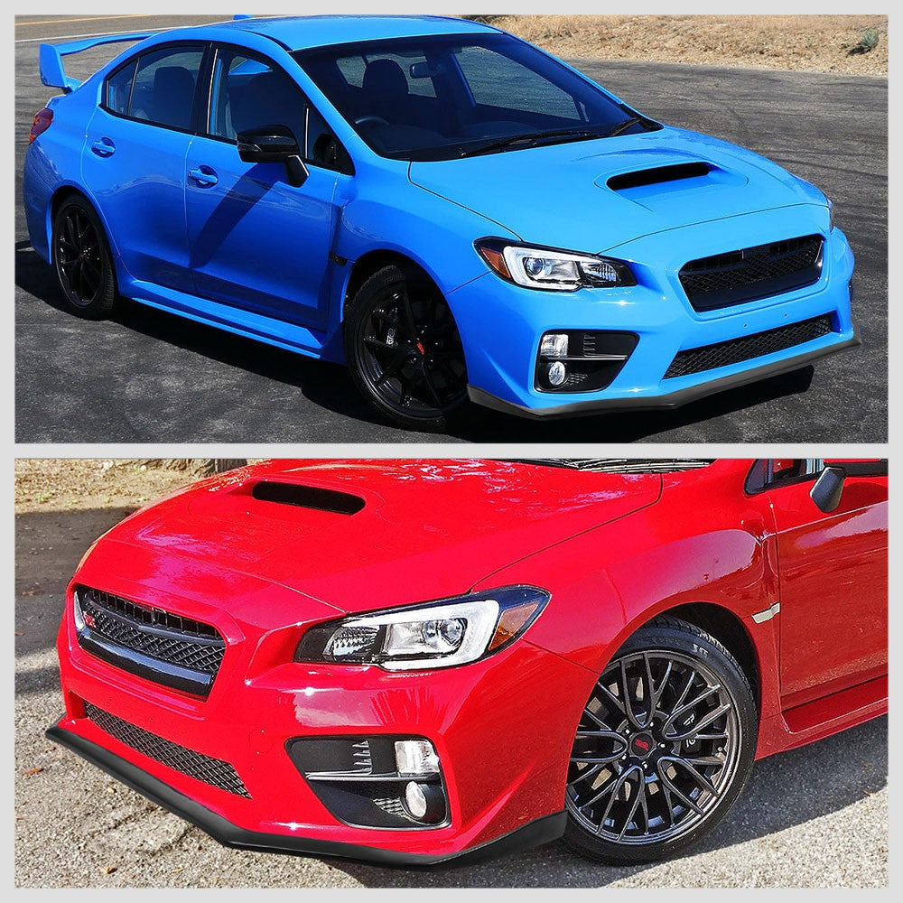 [Matte Black] V-Limited Style Front Bumper Lip Guard For 15-17 WRX/WRX STI 4DR