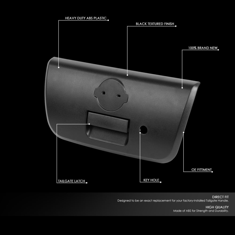 Black OE Style Rear Liftgate Door Handle Replacement For 01-04 Nissan Frontier