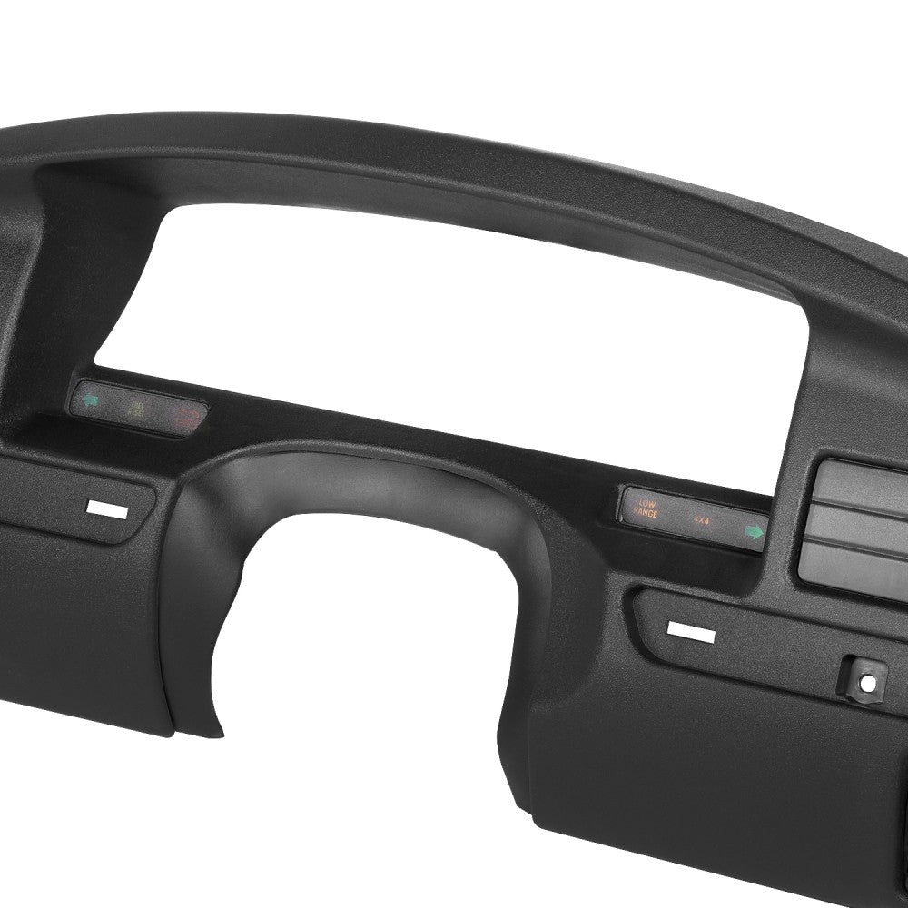 Front Black Gauge Cluster Dash Panel Dashboard Cover For 94-97 F-150 F-250 F-350