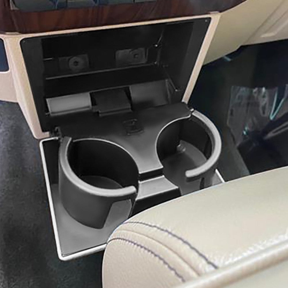 Black/Gray Front Center Dashboard Cup Holder Insert For 08-16 Ford Super Duty