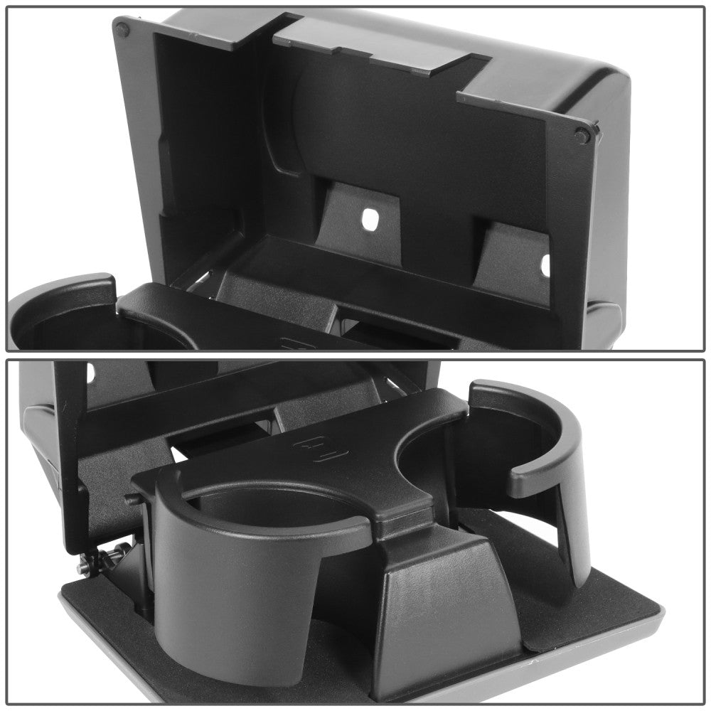 Black/Gray Front Center Dashboard Cup Holder Insert For 08-16 Ford Super Duty