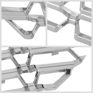 Front Up/Down Chrome Grille Insert Honeycomb For 16-18 Silverado 1500 LS LT WT