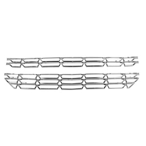 Front Up/Down Chrome Grille Insert Honeycomb For 16-18 Silverado 1500 LS LT WT