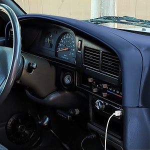 Front Blue Gauge Instrument Panel Bezel Trim Dashboard Cover For 89-95 Pickup